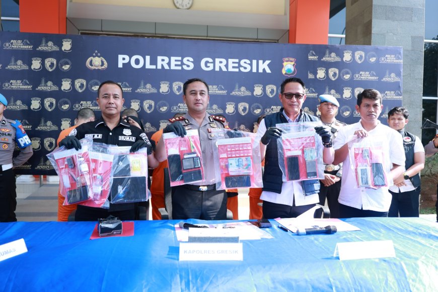Polres Gresik Ungkap Jaringan Sabu di Menganti, Tersangka Pengedar dan 31,811 Gram Sabu Diamankan